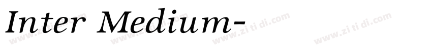 Inter Medium字体转换